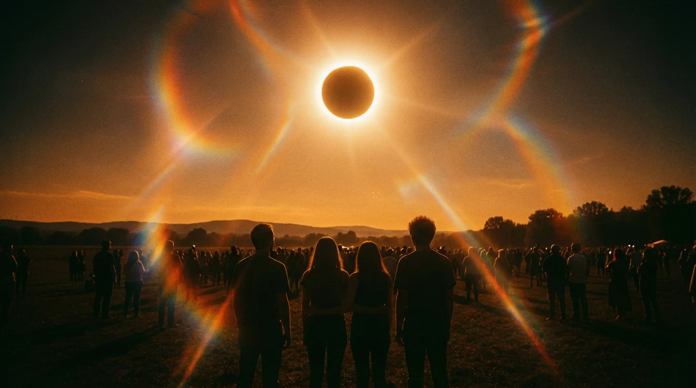 Group in awe after the eclipse